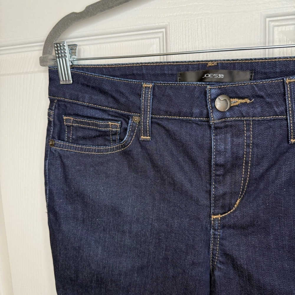 Joes Jeans Womens Ankle Crop Cuffed Dark Wash Denim Jeans Size 29 GUC - Picture 2 of 7